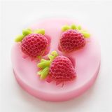 F0515 Strawberry Silicone Mold Fondant Cake Decoration Fruit Shape Chocolate Mould